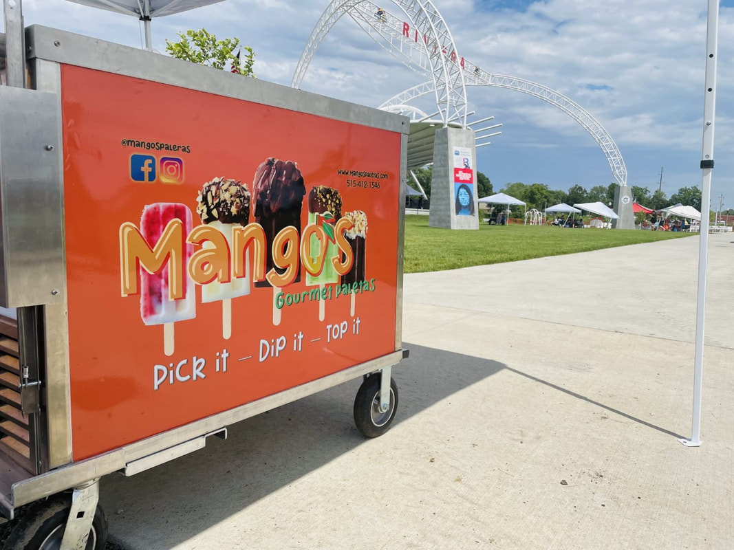 Mango's Gourmet Paletas paleta cart set up at an outdoor event