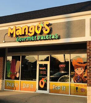 Mango's Gourmet Paletas storefront in Ankeny, Iowa